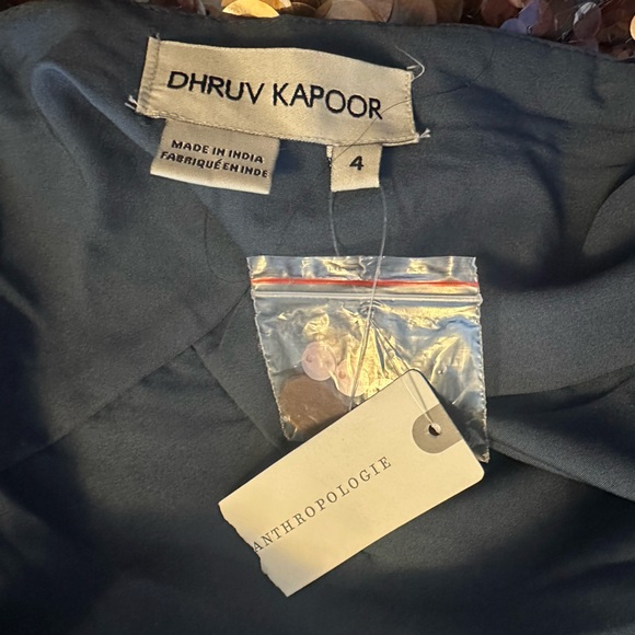 Anthropologie x Dhruv Kapoor Sequin Midi Skirt Rose Gold Mauve Blue Size 4 - Picture 5 of 5